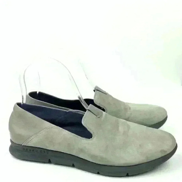 Cole Haan flats sz 7.5 gray suede grand OS loafers - Picture 1 of 12